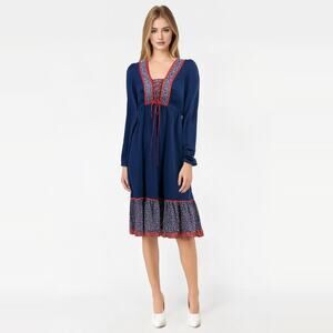 Vtg 70s Jody T Floral Calico Corset Dress Womens Sz S Prairie Cottagecore